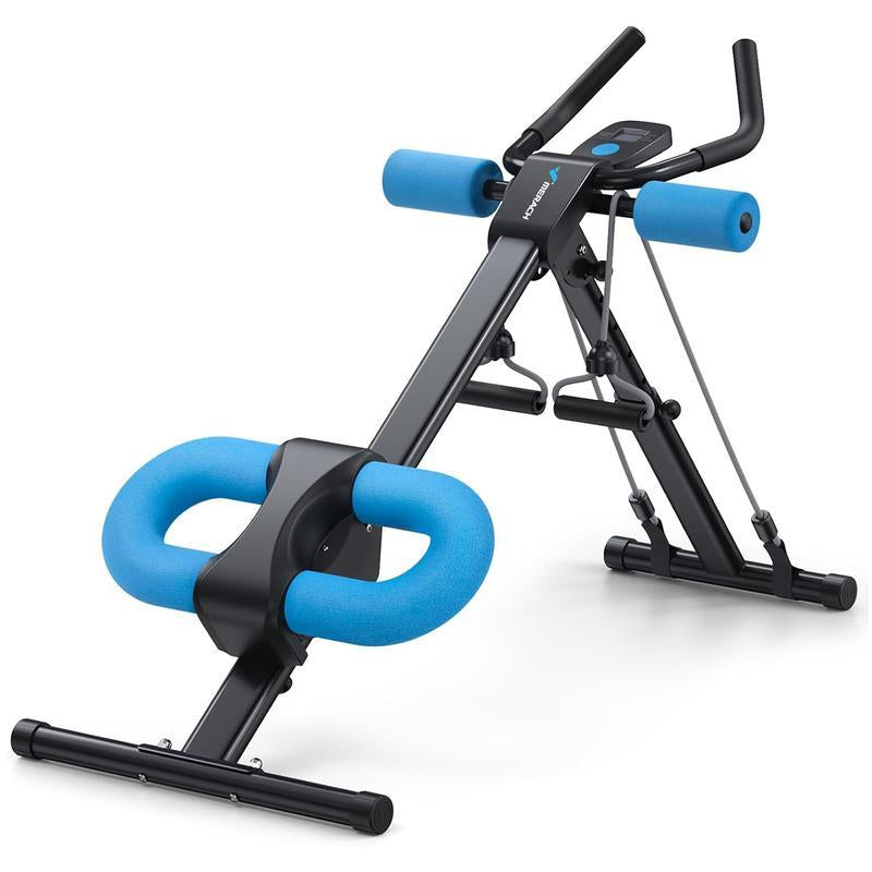 Adjustable Ab Trainer with LCD Monitor – Foldable Core & Glute Workout Machine, Home Ab Exercise Equipment
